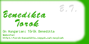 benedikta torok business card